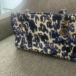 Anne Klein Handbag Colorful Abstract Camo, Silver tone Hardware